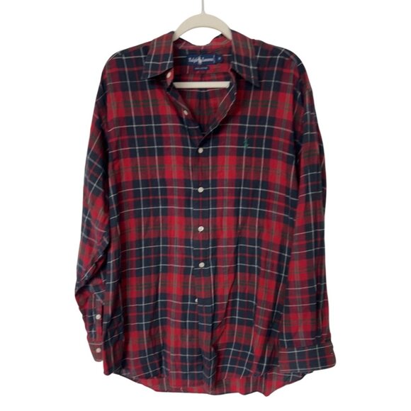 Polo Ralph Lauren Plaid Cotton Shirt Size Medium - Picture 7 of 7